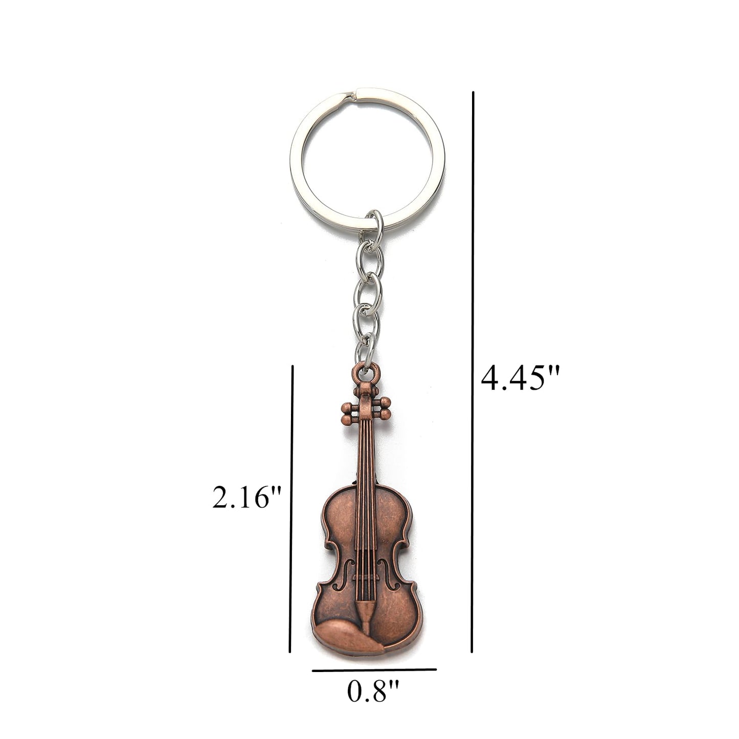 PHAETON 20PCS Violin Charm Metal Keyring Violin Keychain Violin Lover Gifts Music Themed Gift Violin Charm Metal Keychain Key Ring for Men and Women