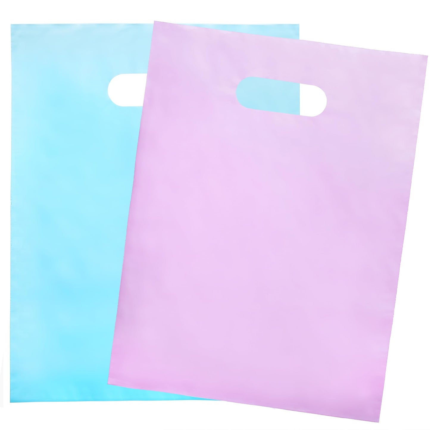 Choice Marts Merchandise Bags Pastel Pink & Pastel Blue Color 200 Count 9"x12" Size 1.5Mil Thick