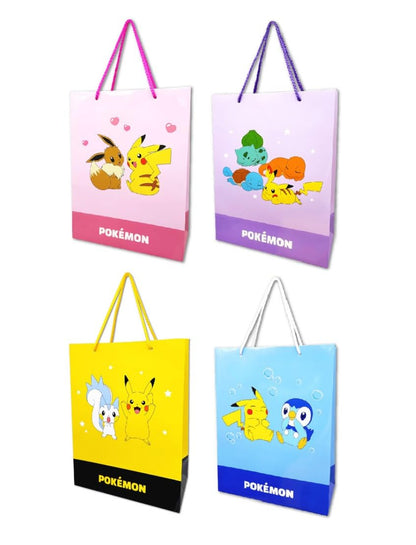 Pikachu Large Gift Bags for Birthday, Christmas, 4 Count
