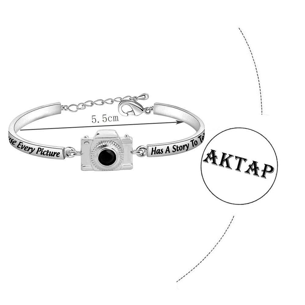 AKTAP Photograph Bracelet Camera Charm Because Every Picture Has a Story to Tell Photography Gifts for Photographers Women Best Friends