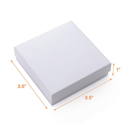 GEFTOL Jewelry Gift Boxes 20 Pack 3.5x3.5x1 Inch Cardboard Jewelry Boxes,Small Gift Boxes for Jewelry Earrings Necklaces Handmade Bangles Bracelets(White)