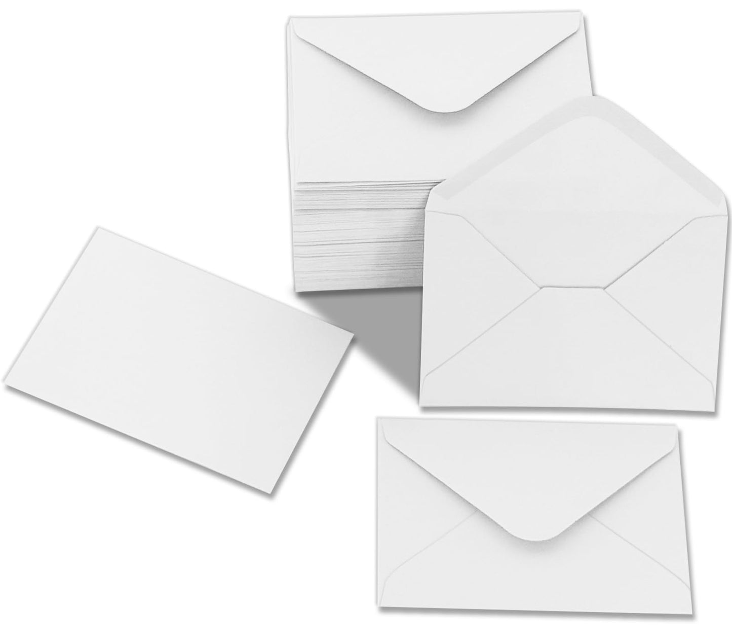 100 pack Gift Card Envelopes 4 x 2.75" Mini envelope 120GSM White business card envelope small card envelope for gift card