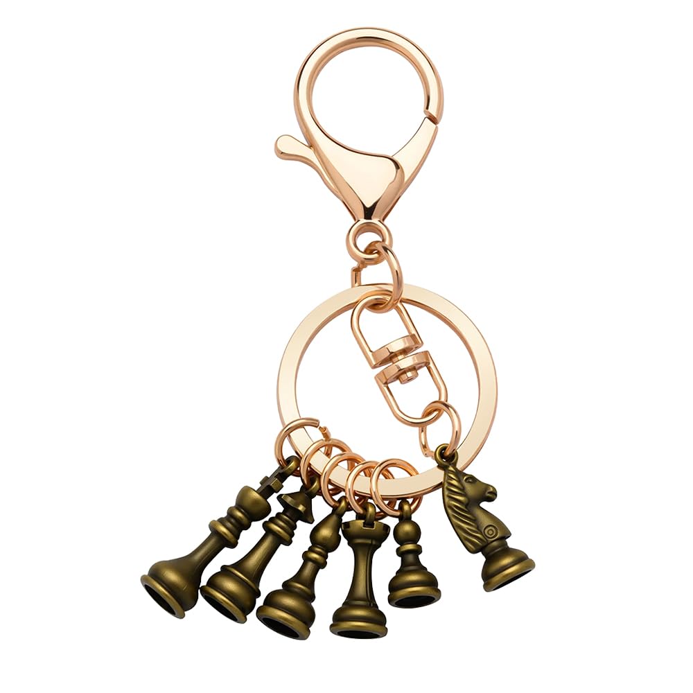 Kilener Chess Keychain Gifts for Men Women Key Chains for Car Keys Purse Bag Charms for Handbags Accessories