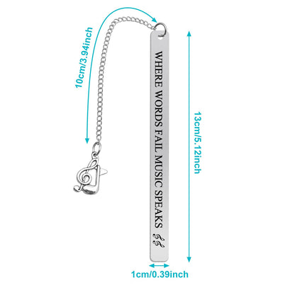 Music Bookmark Gifts Music Lovers Gift Bookmark Gifts for Book Lovers Reading Lovers Daughter Music Note Book Mark Gift for Music Teacher Student Musicians First Day of School Gifts Music Party Favors