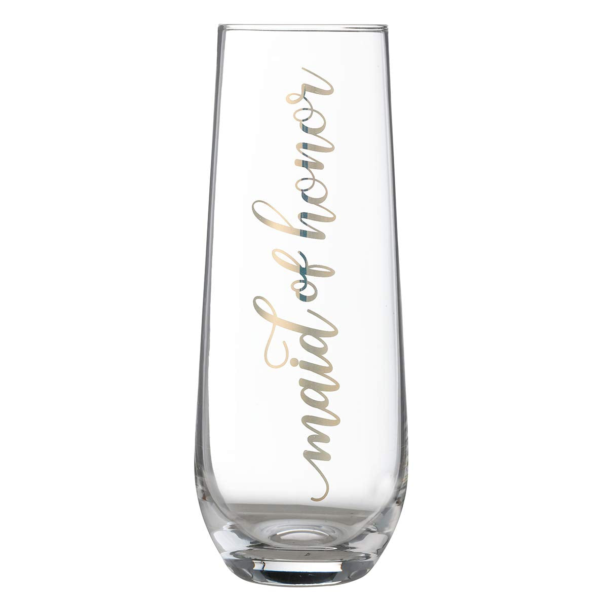 Lillian Rose Gold Maid of Honor Stemless Champagne Glass, 5.75"