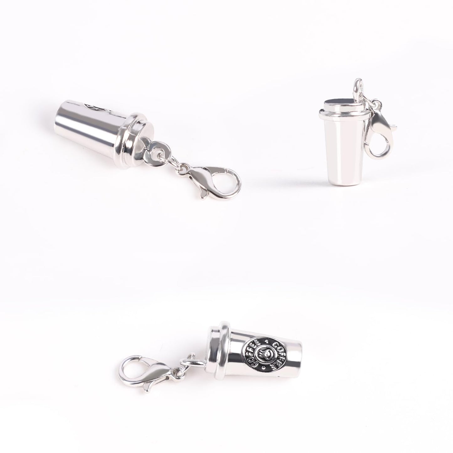 2Pcs Coffee Cup Keychain - DIY Key Charm Gifts for Coffee Lovers, Keychain Accessories Decoration for Men and Women