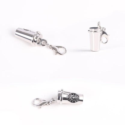 2Pcs Coffee Cup Keychain - DIY Key Charm Gifts for Coffee Lovers, Keychain Accessories Decoration for Men and Women