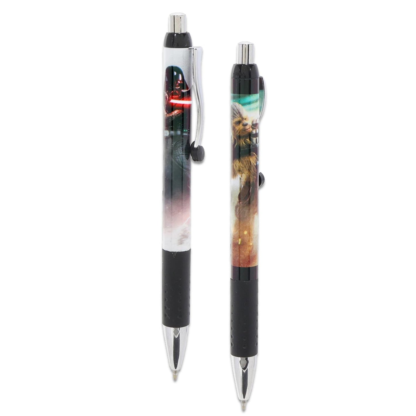 Star Wars Ballpoint Pen Set - Pack of 2 Rollerball Pens Featuring Darth Vader, Han Solo, Chewbacca and More | Star Wars School and Office Supplies