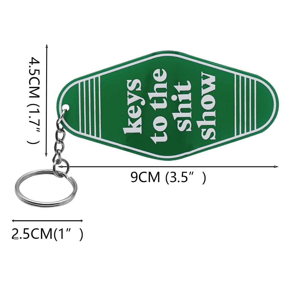 Msdove Keys to the Shit Show Keychain Funny Keychain Novelty Gag Gifts Hilarious Gift Idea White Elephant Gift for Mens Women Friends Birthday