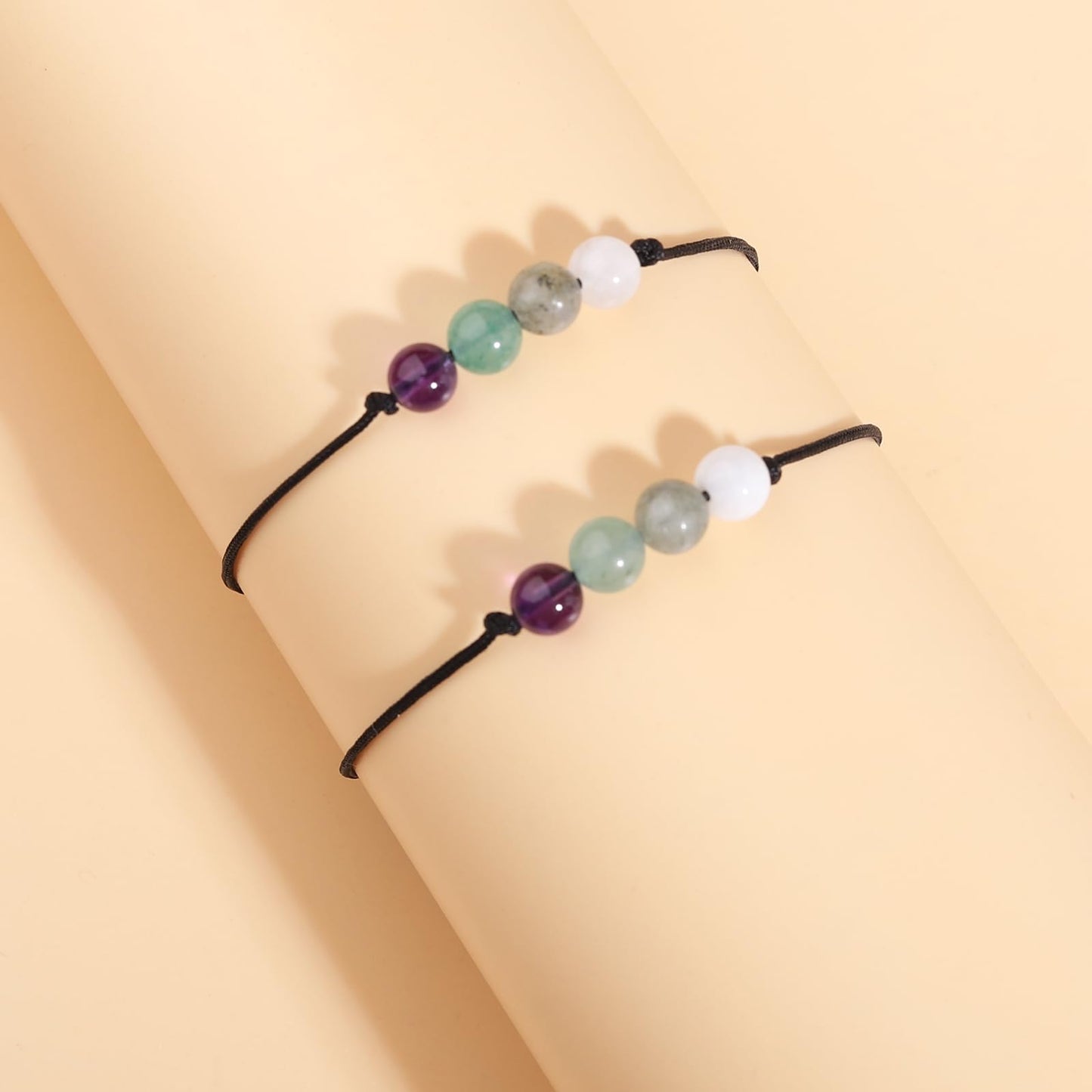 Korotho Empath Protection Bracelet Empath Bracelets Gifts for Her Natural Healing Crystal Beaded Bracelet, Tourmaline, Amethyst, Hematite, Rose Quartz, Jewelry for Best Friends Daughter Mom