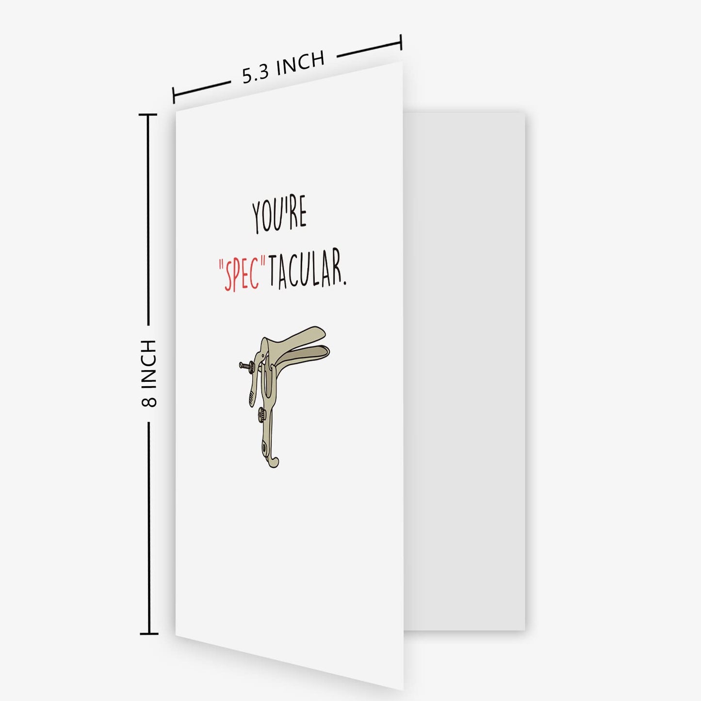 Ogeby Funny You're Spectacular Card, Cute Thank You Card for OB GYN Midwife, Lovely Medical Themed Greeting Card
