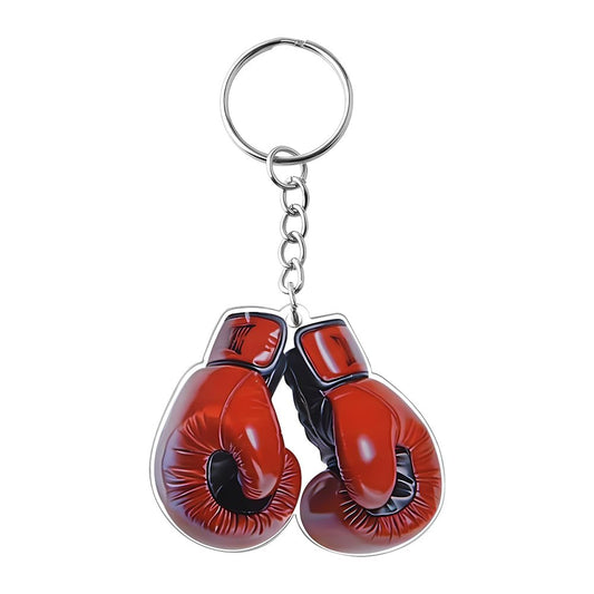 Boxing Gloves Keychain for Father‘s Day Gifts from Daughter Son Key Chain Charms for Boxing Enthusiasts