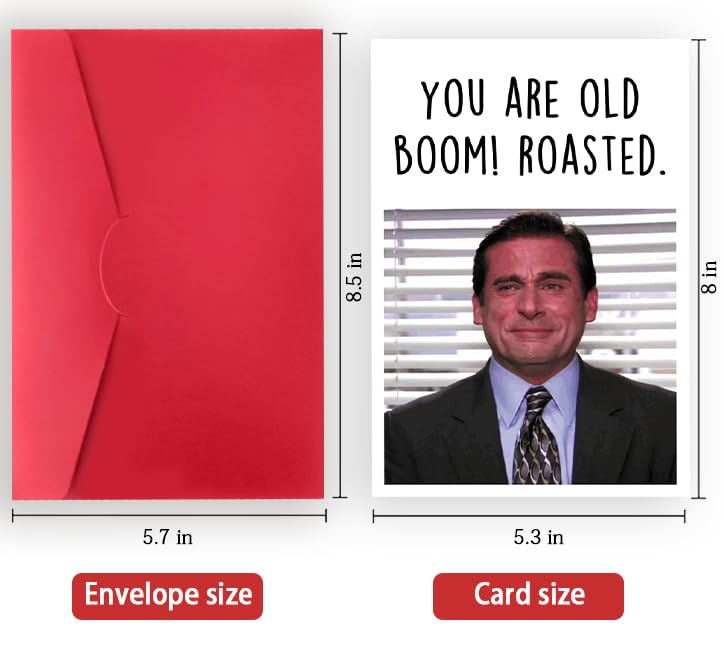 Funny Birthday Card for Her Him, The Office Birthday Gifts for Men Women, Michael Scott Card, Humor Bady Gifts for TV Show Fans