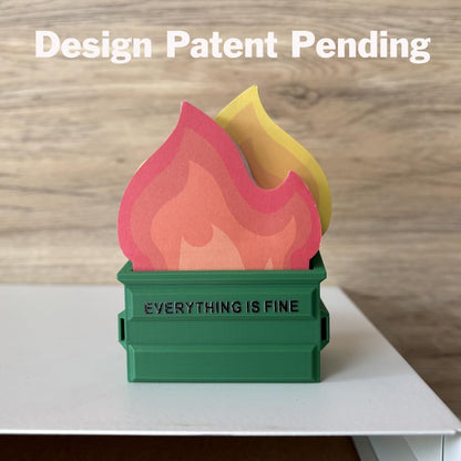 Infmetry Garbage Can Fire Sticky Notes Office Supplies Flame Notepads Desk Accessories Funny White Elephant Gifts for Coworker Boss Teacher Women Men Adult 300 Sheets