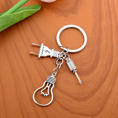 Electrician Gifts Keychain for Husband Boyfriend Valentines Day Gifts for Electricians Appreciation Thank You Gifts for Lineman Retirement Gifts for Dad Grandpa Men Birthday Gifts for Lineman Son