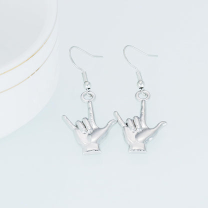 Sign Language Earrings Gifts for Women Earrings Friends Teachers Students Deaf Interpreter I Love You Asl Earrings