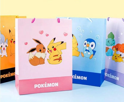 Pikachu Large Gift Bags for Birthday, Christmas, 4 Count