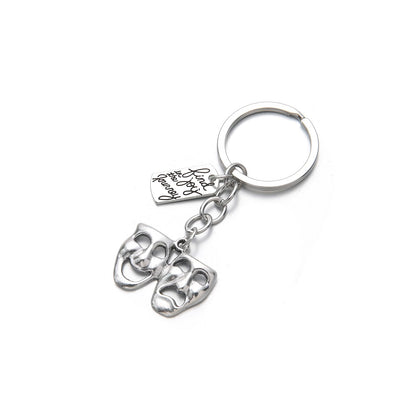 PHAETON 20PCS Theatre Keychain Drama Mask Gift Comedy Tragedy Mask Theatre Actor Actress Broadway Musical Drama Keychain for Performer Gift Musical Lovers Gifts