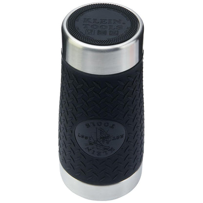 Klein Tools 55580 Stainless Steel Tumbler with Flip-top Lid, Insulated 20 oz. Tradesman's Double Wall Vacuum Mug, Slip-resistant Sleeve