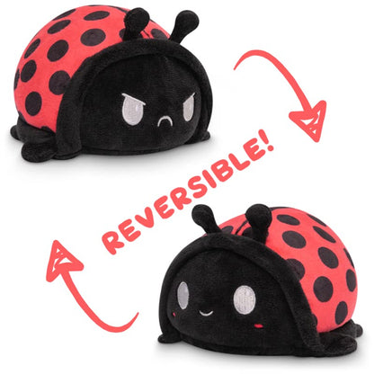 TeeTurtle - The Original Reversible Ladybug Plushie - Cute Sensory Fidget Stuffed Animals That Show Your Mood