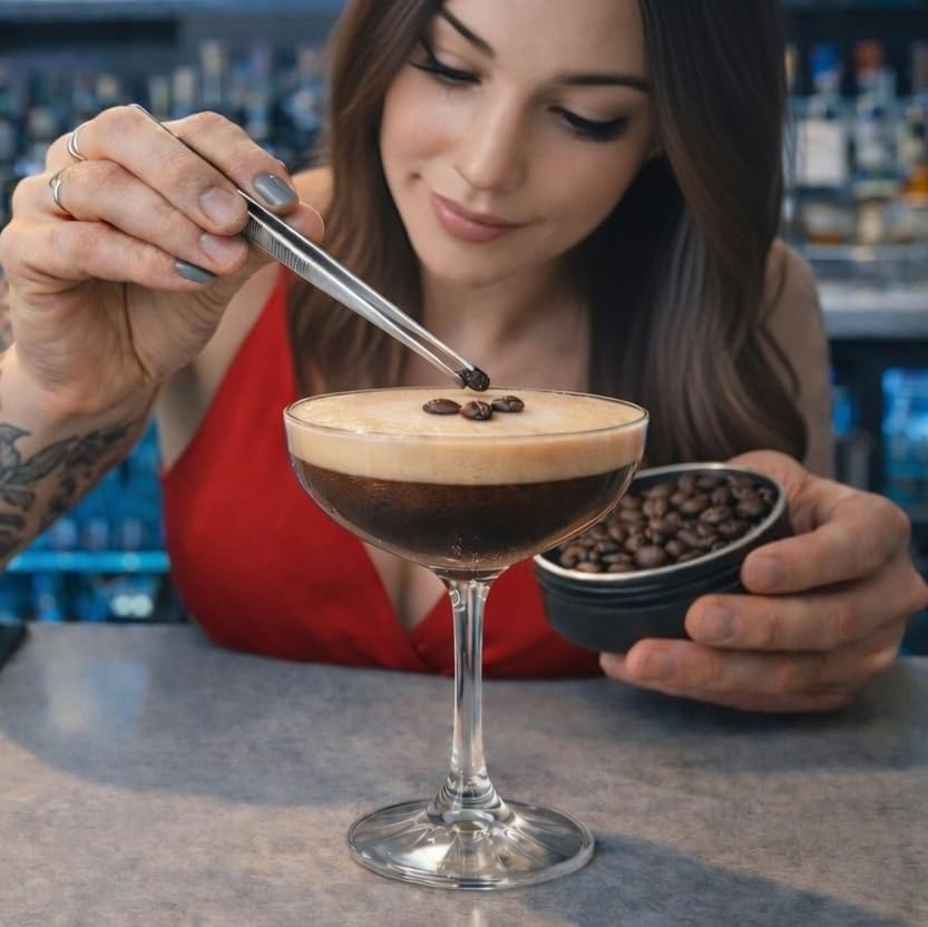 ORGANIC ESPRESSO MARTINI BEANS - MARTINI GARNISH FOR COCKTAILS - EDIBLE DARK ROAST ESPRESSO BEANS - OG ORGANIC GARNISHES - CRAFT COCKTAIL - HOME BARTENDER - MIXOLOGY - 2oz TIN