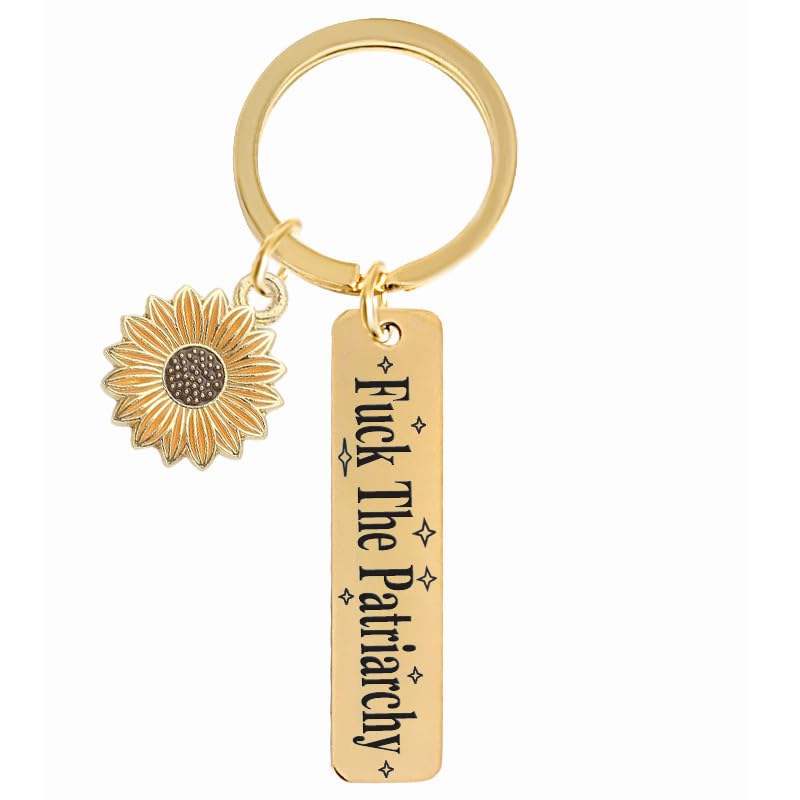 Fuck The Patriarchy Feminist Keychain, Feminist Activist Keyfob, Fans Gift Girl Power Women's Rights Keyring