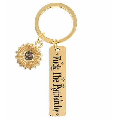 Fuck The Patriarchy Feminist Keychain, Feminist Activist Keyfob, Fans Gift Girl Power Women's Rights Keyring