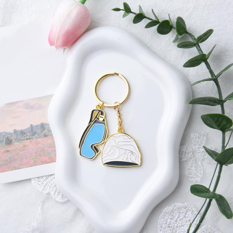 Swimming Gifts for Swimmers Key Chain for Women Men Sports Themed Gift for Swim Lovers Birthday Gifts for Swimmer Team Appreciation Gift for Coaches Gold Swimming Pool Keychain Accessories