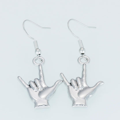 Sign Language Earrings Gifts for Women Earrings Friends Teachers Students Deaf Interpreter I Love You Asl Earrings