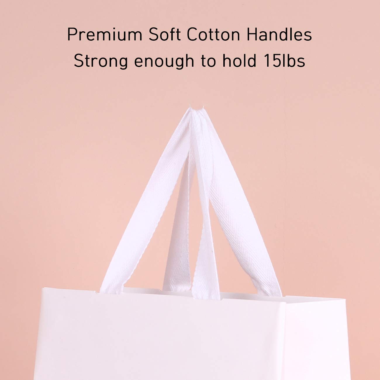 6pcs 21.7x6.1x15.7" (4) Extra Large Size, White Paper Bags, Giant Jumbo Huge XL Thick Sturdy Durable Gift bags
