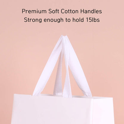 6pcs 21.7x6.1x15.7" (4) Extra Large Size, White Paper Bags, Giant Jumbo Huge XL Thick Sturdy Durable Gift bags