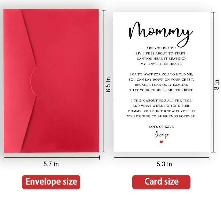 Mommy To Be Mother's Day Card, Pregnant Mom Mothers Gifts, First Mothers Day Cards for Wife, Pregnancy Announcement Card, New Mom Gifts