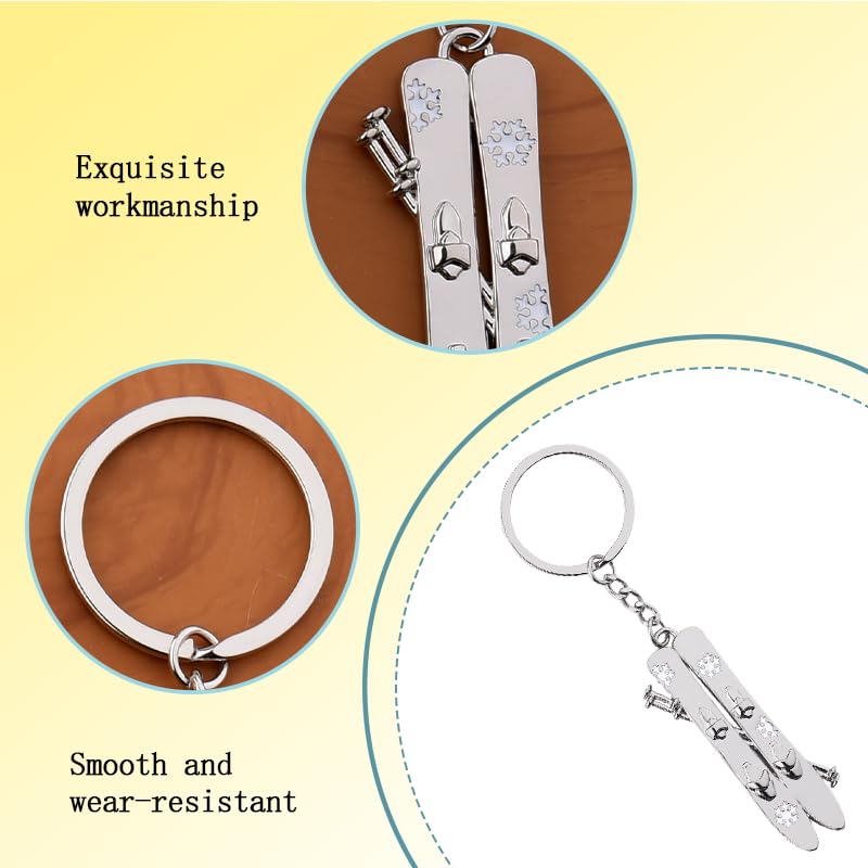 Ski Themed Gifts for Women Men Daughter Son Friends Christmas Gifts for Husband Wife Snowboarding Keychain Snowflake