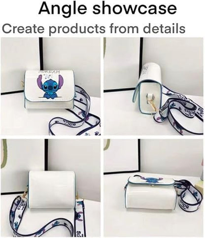 For Stitch Crossbody Bags for Women Teenagers Girls Purse Shoulder Bag for Shopping Vacation Stitch Gifts for Girls (white)