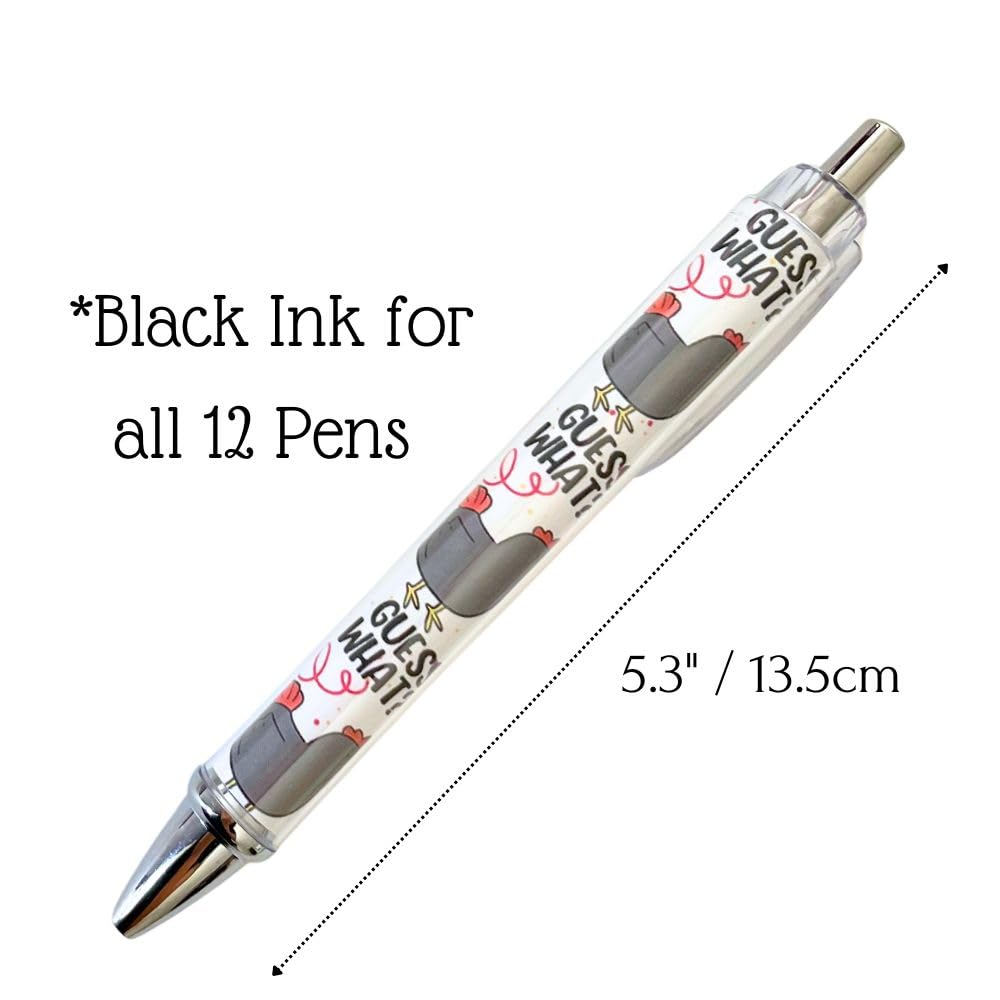 10PC Chicken Writing Pens Rooster Hay Chickens Lovers Ballpoint Lady Pen Office Supplies Pencils Bird Turkey Duck Roosters for Women Men Fun Themed Gag Gifts Gift Accessories Desk Decor Novelty