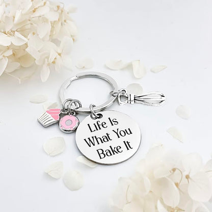 Baking Gift Chef Baker Gifts Christmas Gifts For Baker Baking Lover Keychain Gift Cupcake Keychain Cooking For Pie Culinary Students Cute Baking Thanksgiving Kitchen Presents