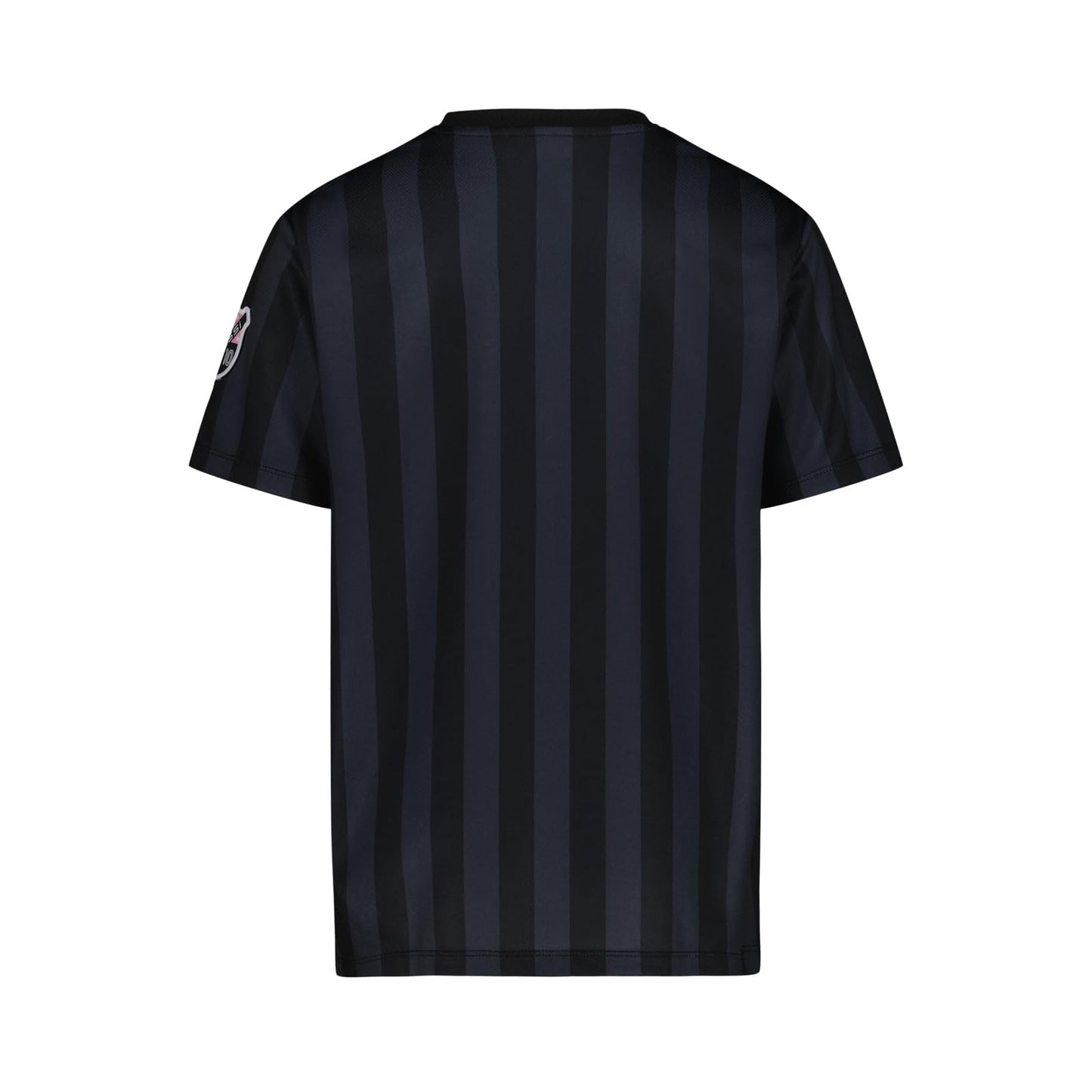 Messi Boys' Lifestyle Short Sleeve Top, Loose-fit V-Neck Shirt with Logo, Comfortable