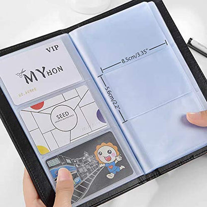 ZUFECY Business Card Organizer Business Card Holder Book, Portable Business Card Binder File Sleeve Storage, Business Card Holders,120 Cards