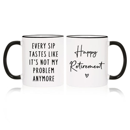 Aurahouse Retirement Gift for Woman Men, Funny Retirement Mug Decorations, Best Retirement Gifts for Women Men 2025, Coworker, Friend, Teacher, Boss, Sisters, Mom, Retired Gifts Not My Problem Anymore