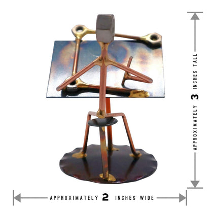 Draftsman Collectible Handmade Metal Art Figurine, Desk Accessories, Trophy, Boss Gift, Office Décor, Business Professional