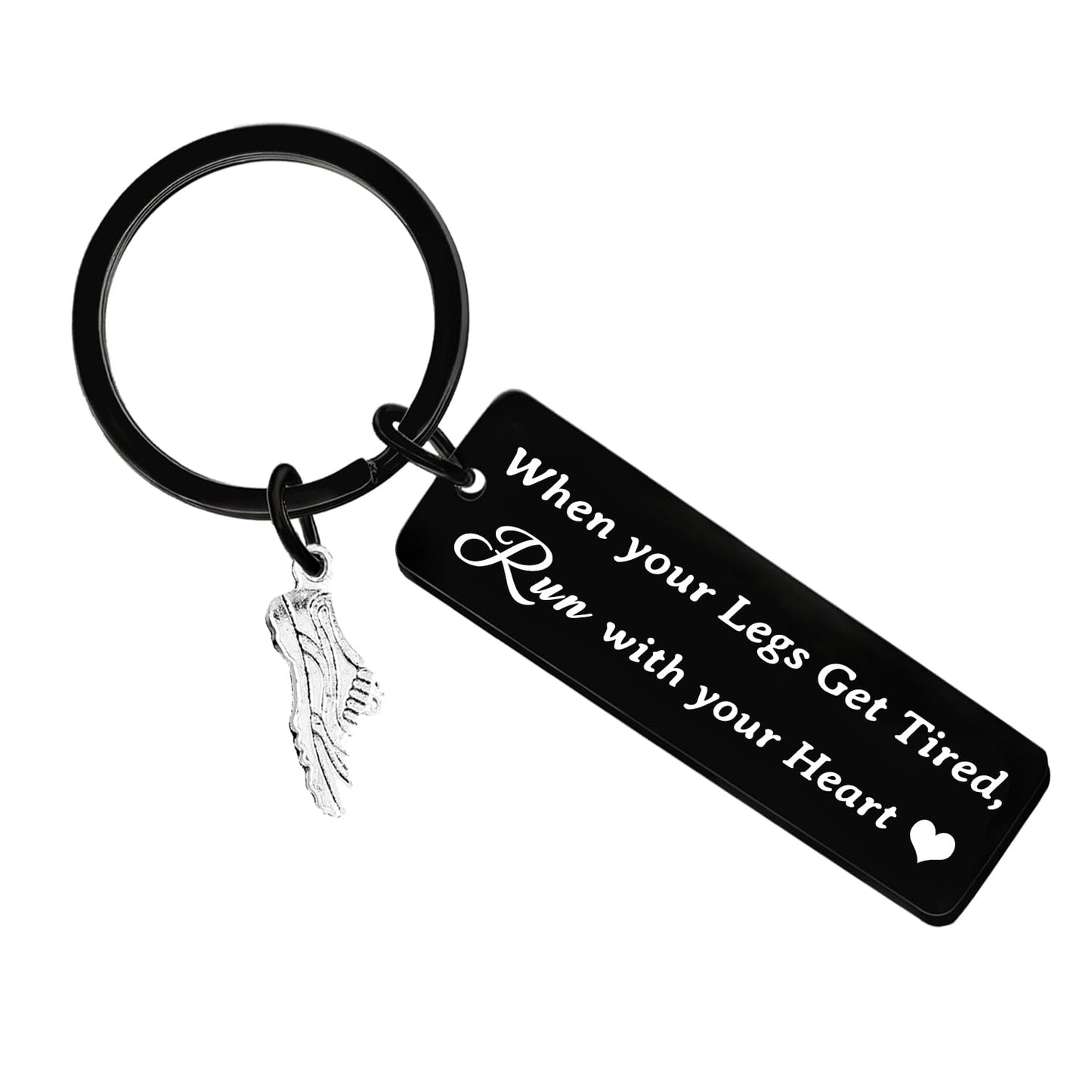 Runner Keychain Inspirational Runner Gifts for Men Marathon Running Accessories Track And Field Keychain Cross Country Running Gifts