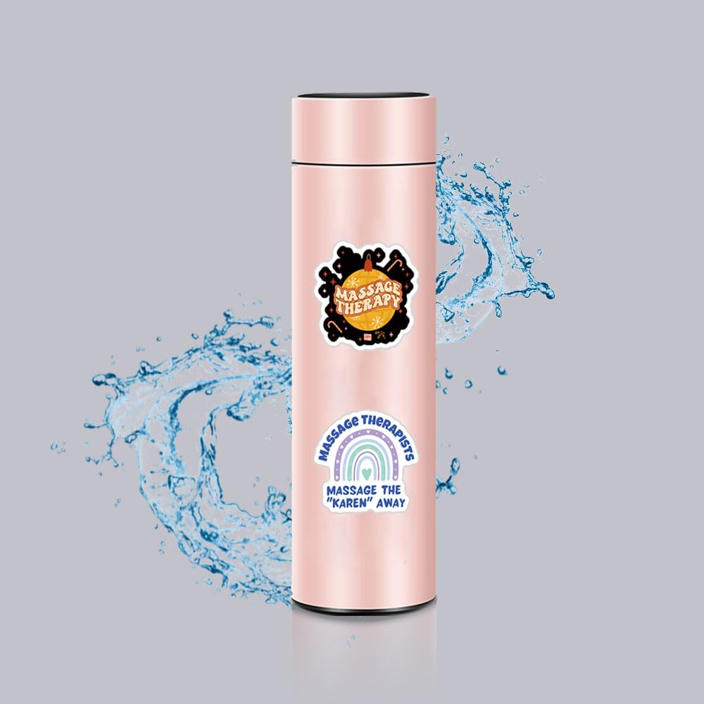 60Pcs Massage Therapists Stickers Pack, Aesthetic Vinyl Waterproof Sticker Decals for Water Bottle,Laptop,Phone,Skateboard,Scrapbooking,Bumper for Party Supply Decor Favor…