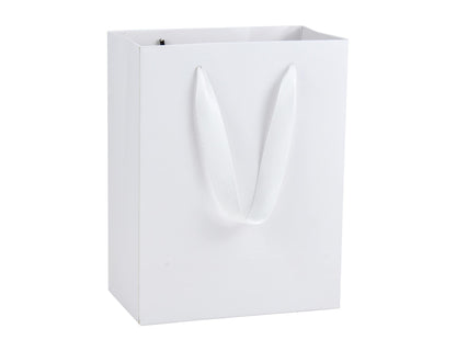 HUAPRINT White Paper Bags - Small Gift Bags with Handles, 20 Pack, 7x4x9inch, Retail & Party Favor Bags, Wedding Bags