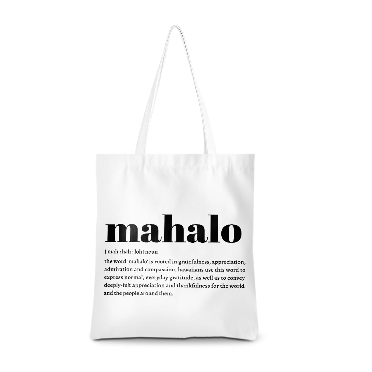 Aloha Mahalo Ohana Definition Zulu Maori Hawaiian Tote Bag Hawaii Gifts Hawaii Souvenirs Bags Beach Bag Shopping Bags