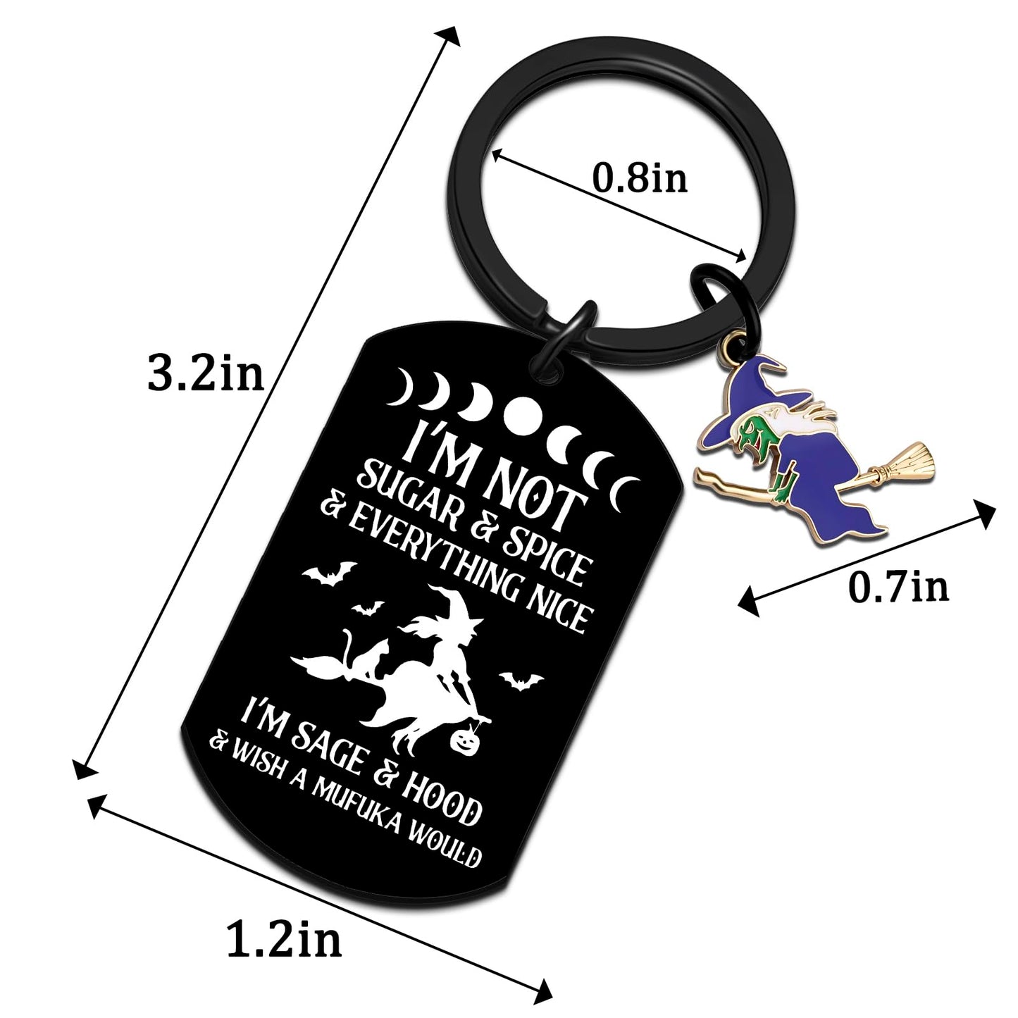 Witchy Gifts for Women Witchy Keychain Gifts for Witchcraft Lovers Decor Witch Accessories for Women Teen Girls Halloween Basket Stuff Birthday Wicked Gift Ideas