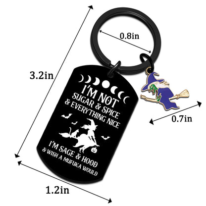Witchy Gifts for Women Witchy Keychain Gifts for Witchcraft Lovers Decor Witch Accessories for Women Teen Girls Halloween Basket Stuff Birthday Wicked Gift Ideas