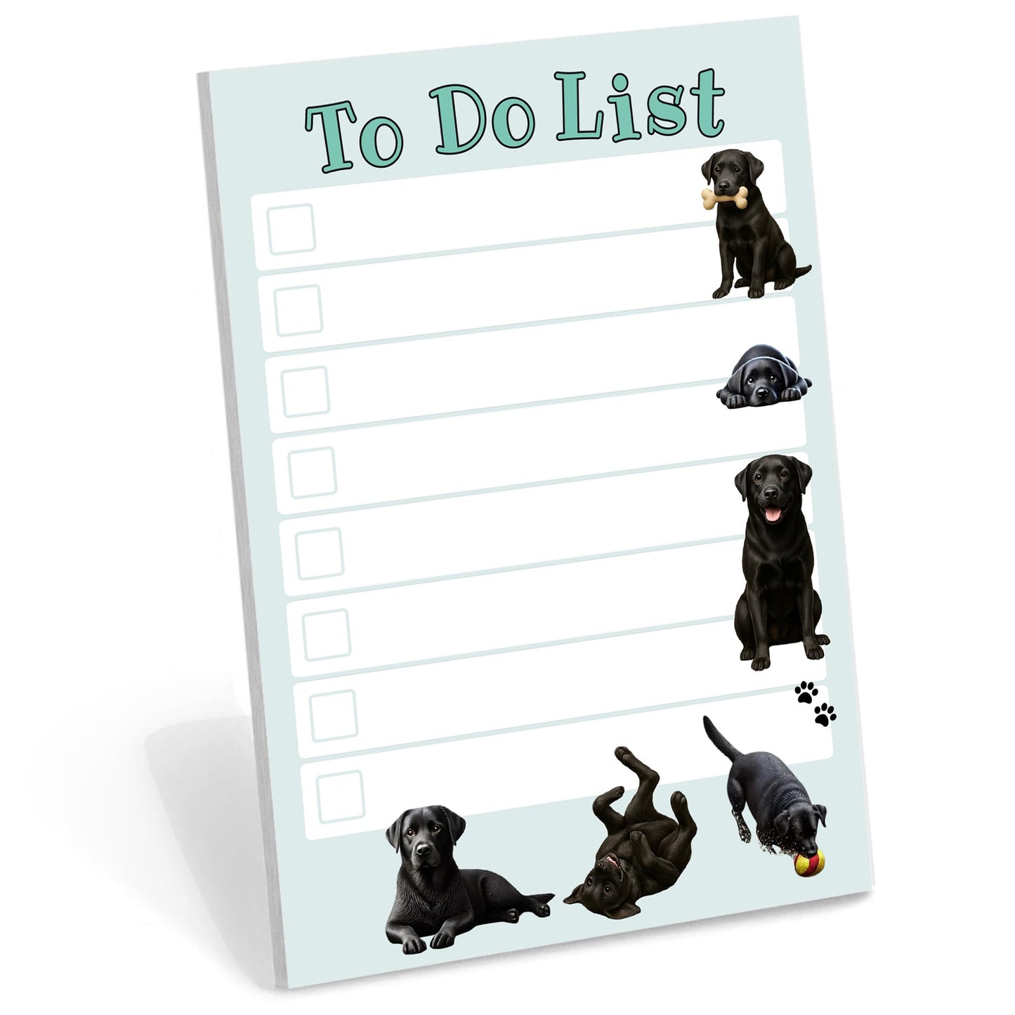 DAILY RITMO® Black Lab Sticky to-Do List – Labrador Retriever Gift for Men and Women | Dog Lover Gifts | Office School Supply Sticky Notes 4"x6" 50 Pages