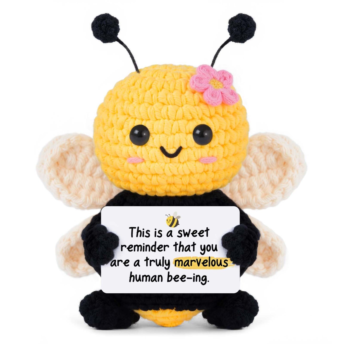 Inspirational Gifts for Women, Encouragement Gifts for Women, Thinking of You, Feel Better, Get Well Soon, Thank You, Positive Gift for Friend Coworker, Cute Positive Bee Decor with Affirmation