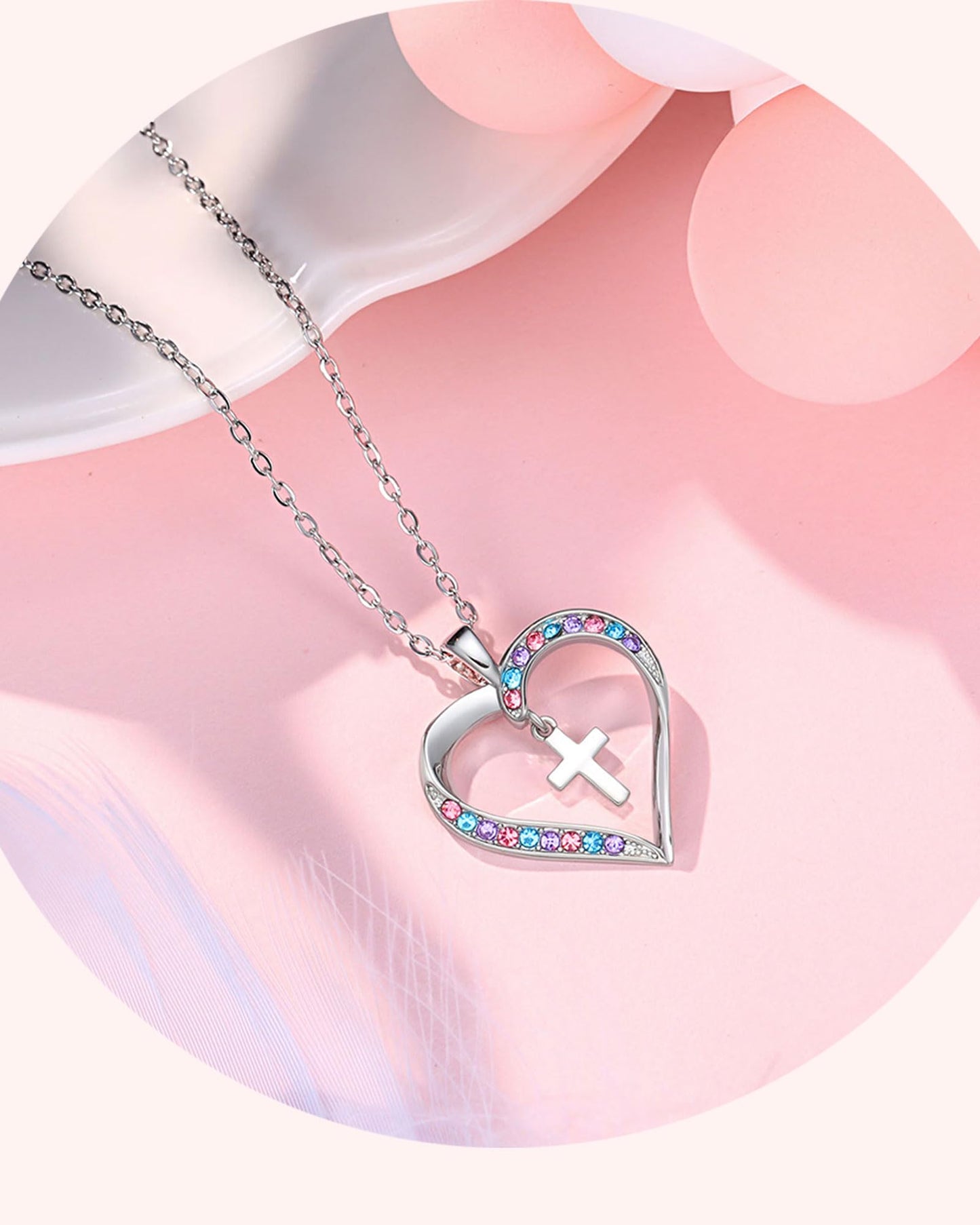 UPROMI Cross Necklace for Girls Back to School Gifts for Girls Baptism First Communion Confirmation Graduation Gifts