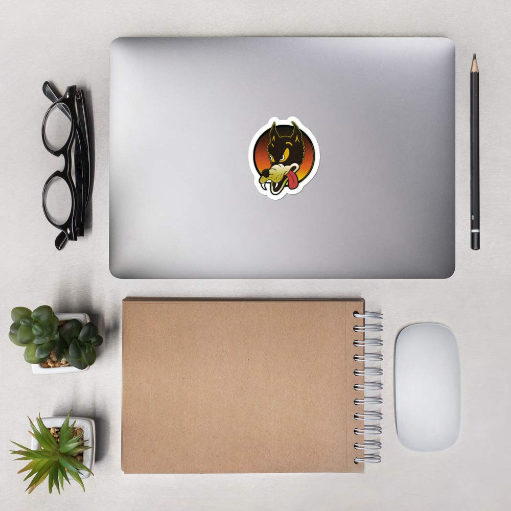 Grateful Dead Jerry Garcia Guitar Wolf Small Sticker For Laptops, Car Bumpers or Windows 2-by-2.5 Inches
